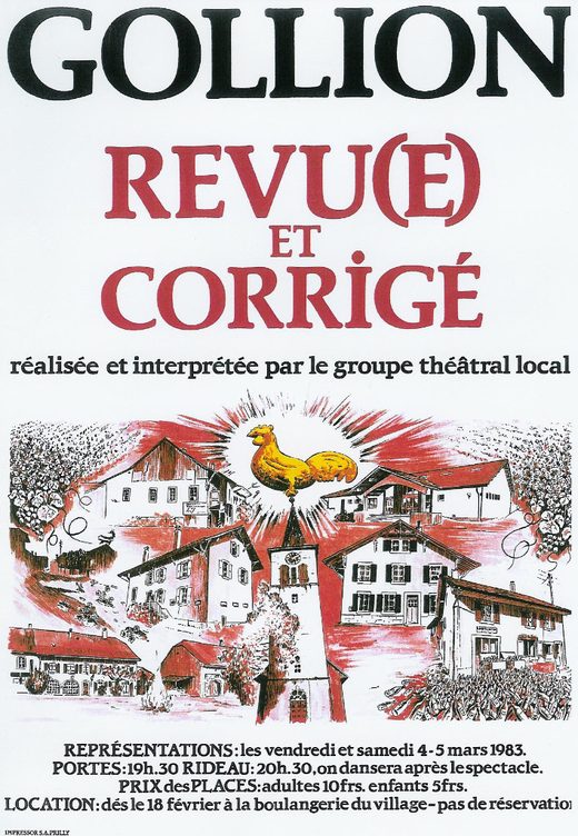 Affiche 1983 : Revue : Gollion revu(e) et corrigé