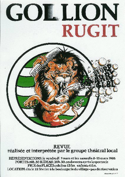 Affiche 1986 : Revue : Gollion rugit
