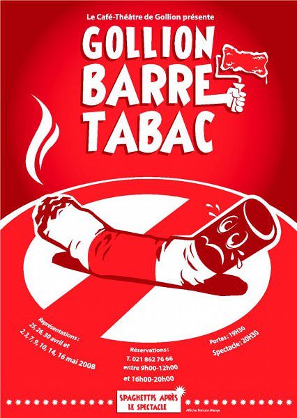 Affiche 2008 : Gollion barre tabac